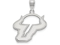 14k White Gold Logoart University Of South Florida Large Pendant