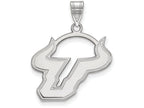 14k White Gold Logoart University Of South Florida Large Pendant