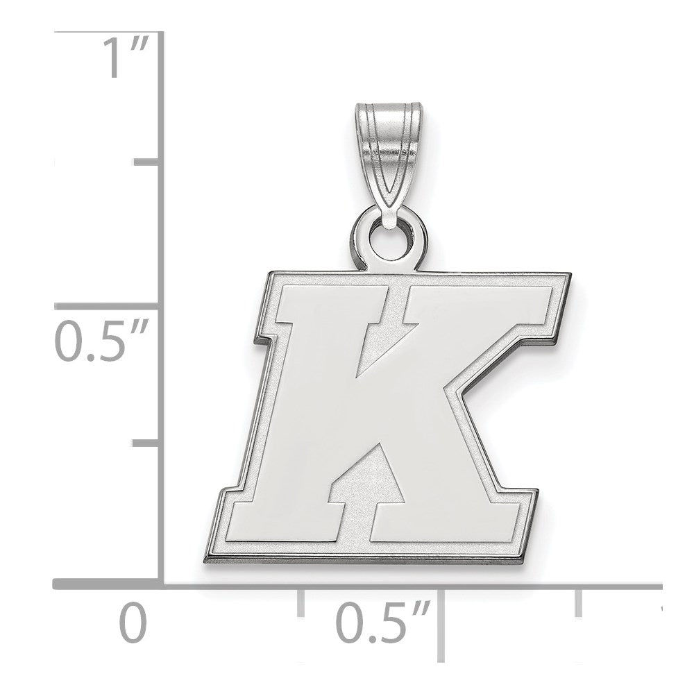 14k White Gold Logoart Kent State University Small Pendant