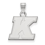 14k White Gold Logoart Kent State University Small Pendant