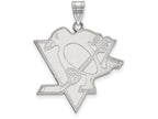 Logoart 14k White Gold Pittsburh Penguins Extra Large  Pendant
