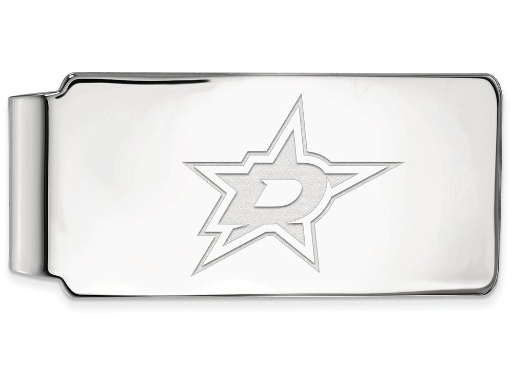 14k White Gold Nhl Logoart Dallas Stars Money Clip