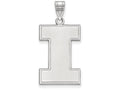 14k White Gold Logoart University Of Illinois Extra Large  Pendant