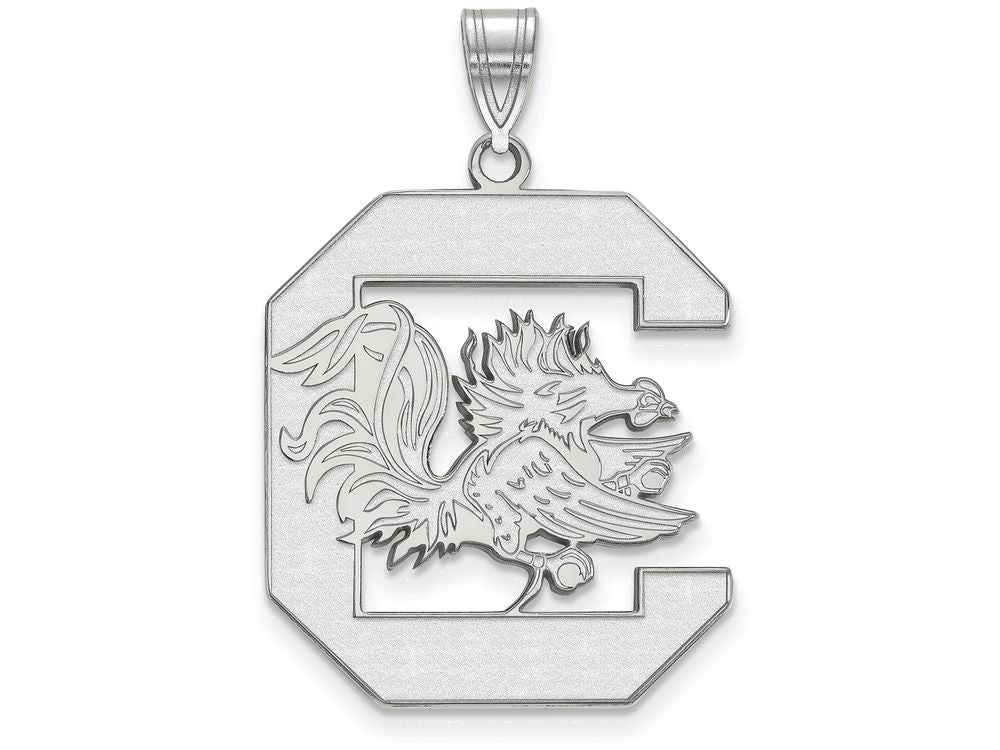 14k White Gold Logoart University Of South Carolina Extra Large  Pendant