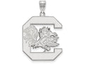 14k White Gold Logoart University Of South Carolina Extra Large  Pendant