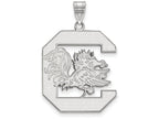 14k White Gold Logoart University Of South Carolina Extra Large  Pendant