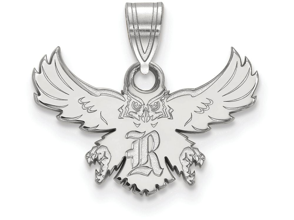 14k White Gold Logoart Rice University Small Pendant