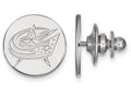 14k White Gold Nhl Logoart Columbus Blue Jackets Lapel Pin