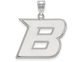 14k White Gold Logoart Boise State University Large Pendant