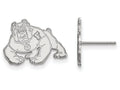 14k White Gold Logoart California State University Fresno Small Post Earrings