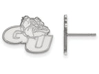 14k White Gold Logoart Gonzaga University Small Post Earrings