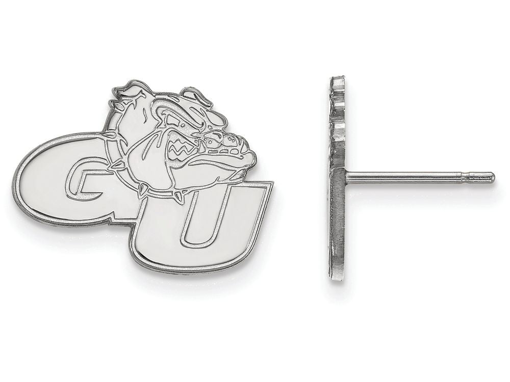 14k White Gold Logoart Gonzaga University Small Post Earrings