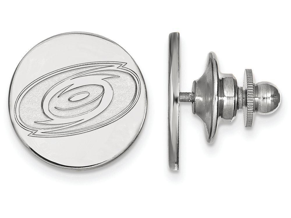 14k White Gold Nhl Logoart Carolina Hurricanes Lapel Pin