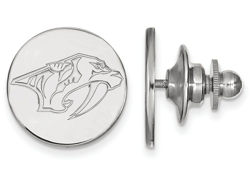 14k White Gold Nhl Logoart Nashville Predators Lapel Pin