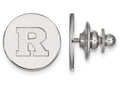 14k White Gold Logoart Rutgers Lapel Pin