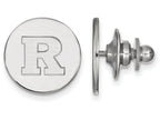 14k White Gold Logoart Rutgers Lapel Pin