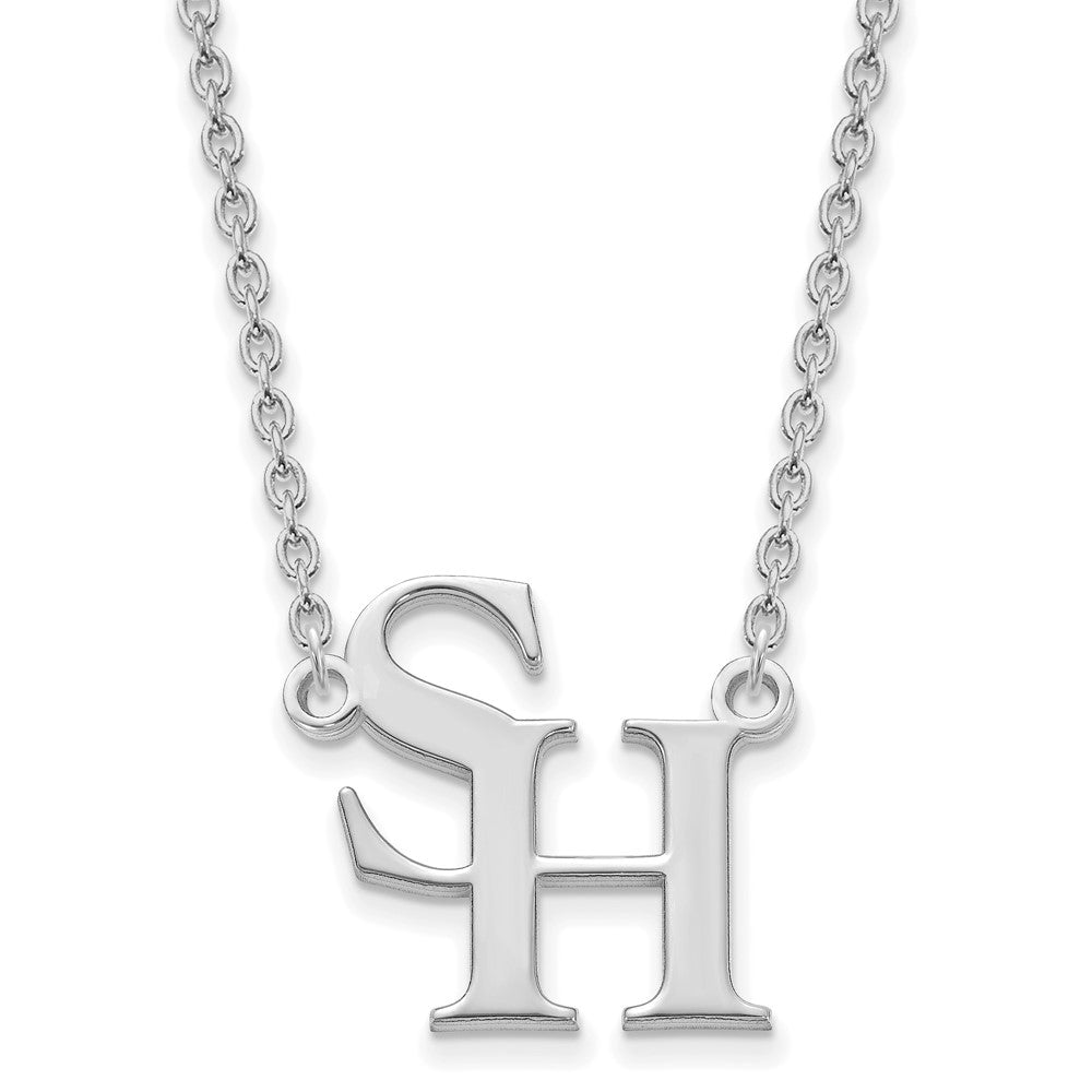 14k White Gold Logoart Sam Houston State University Large Pendant Necklace