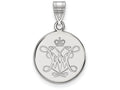 14k White Gold Logoart William And Mary Medium Disc Pendant