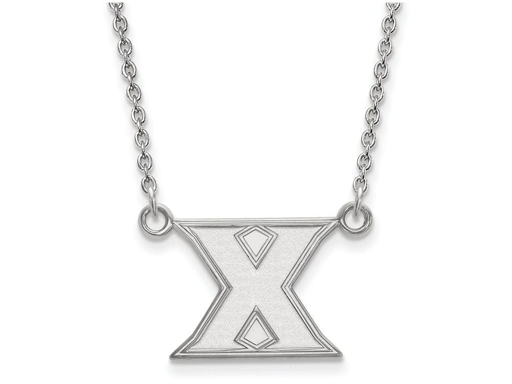 14k White Gold Logoart Xavier University Small Pendant Necklace