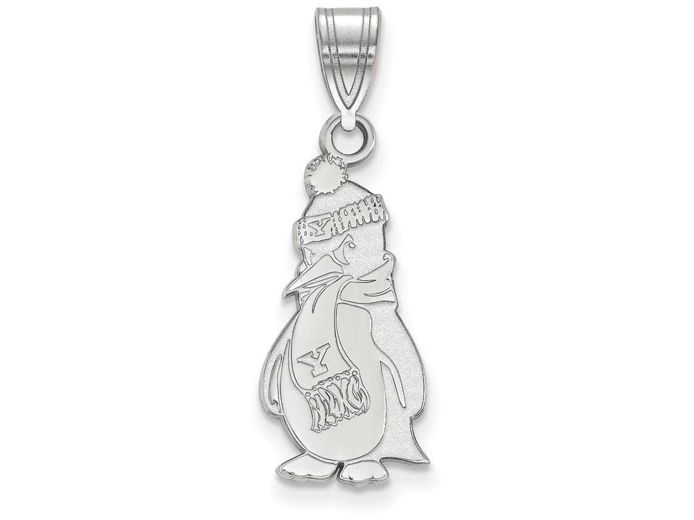 14k White Gold Logoart Youngstown State University Large Pendant