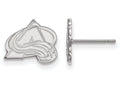 14k White Gold Nhl Logoart Colorado Avalanche Extra Small Post Earrings
