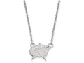 14k White Gold Nhl Logoart Columbus Blue Jackets Small Pendant Necklace