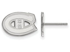 14k White Gold Nhl Logoart Montreal Canadiens Extra Small Post Earrings