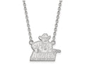 14k White Gold Logoart New Mexico State University Large Pendant Necklace