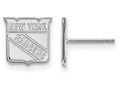 14k White Gold Nhl Logoart New York Rangers Extra Small Post Earrings
