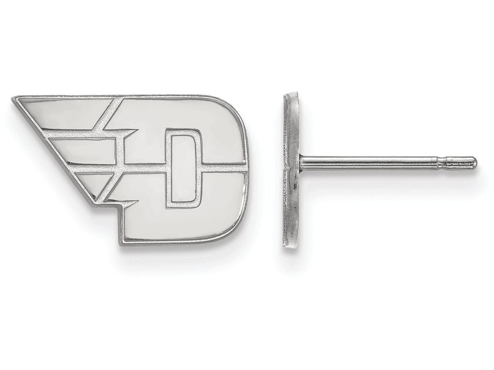 14k White Gold Logoart University Of Dayton Extra Small Post Earrings
