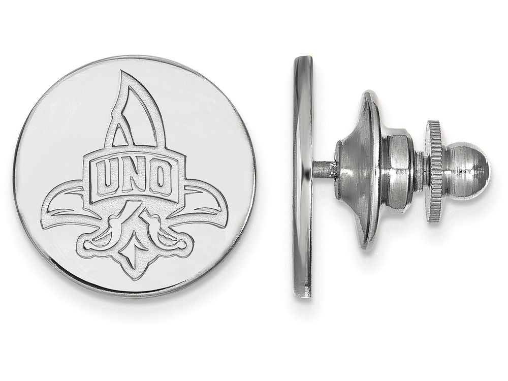 14k White Gold Logoart University Of New Orleans Lapel Pin