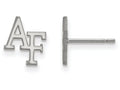 14k White Gold Logoart United States Air Force Academy Extra Small Post Earrings