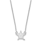 14k White Gold Logoart Vanderbilt University Small Pendant Necklace