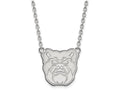 14k White Gold Logoart Butler University Large Pendant Necklace