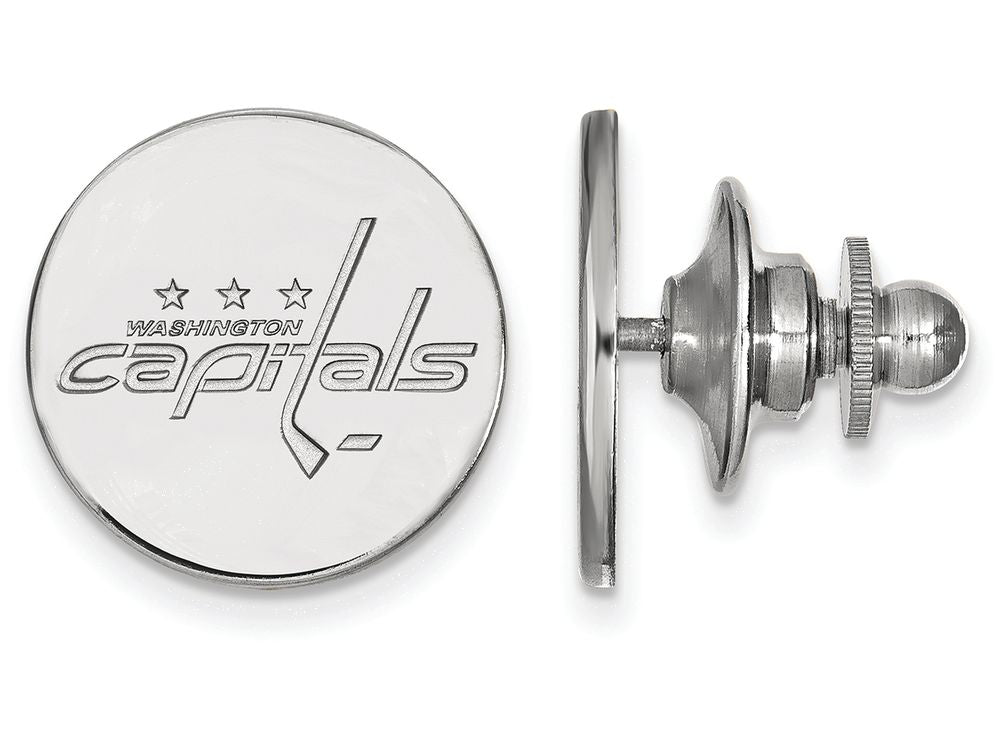 14k White Gold Nhl Logoart Washington Capitals Lapel Pin