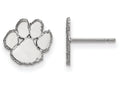 14k White Gold Logoart Clemson University Extra Small Post Earrings