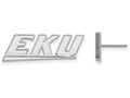 14k White Gold Logoart Eastern Kentucky University Small Post Earrings