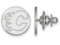 14k White Gold Nhl Logoart Calgary Flames Lapel Pin