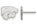 14k White Gold Logoart Kansas State University Extra Small Post Earrings