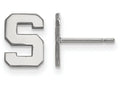 14k White Gold Logoart Michigan State University Extra Small Post Earrings