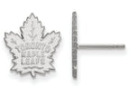 14k White Gold Nhl Logoart Toronto Maple Leafs Small Post Earrings