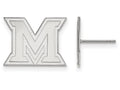14k White Gold Logoart Miami University Small Post Earrings