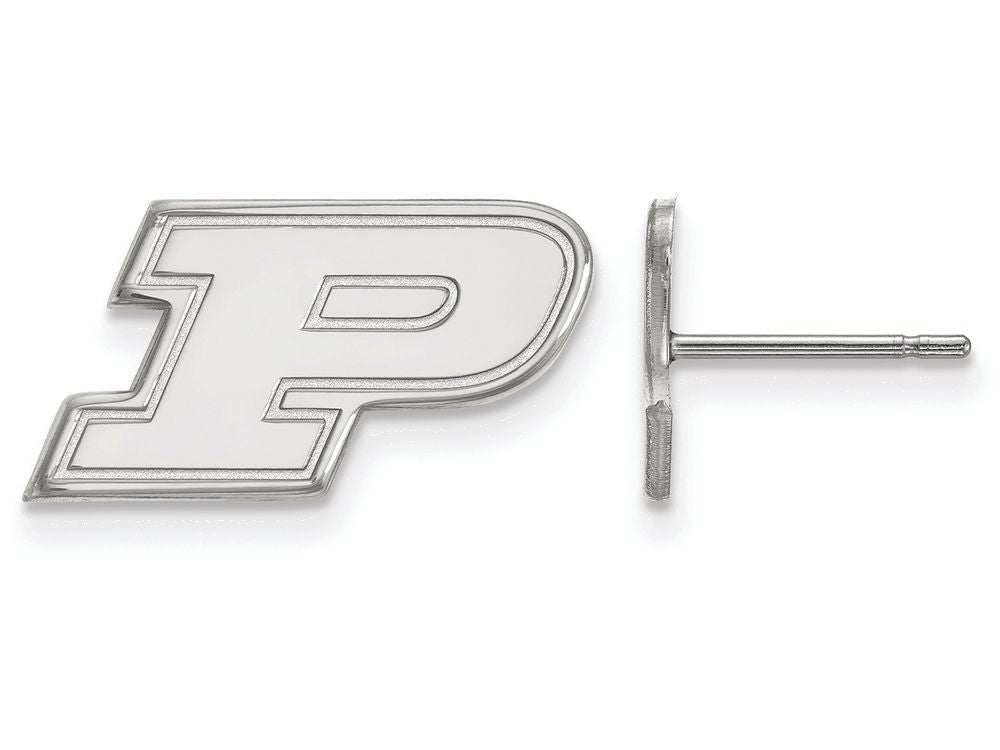 14k White Gold Logoart Purdue Extra Small Post Earrings
