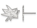 14k White Gold Nhl Logoart San Jose Sharks Small Post Earrings
