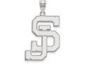 14k White Gold Logoart San Jose State University Extra Large  Pendant