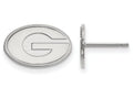 14k White Gold Logoart University Of Georgia Extra Small Post Earrings