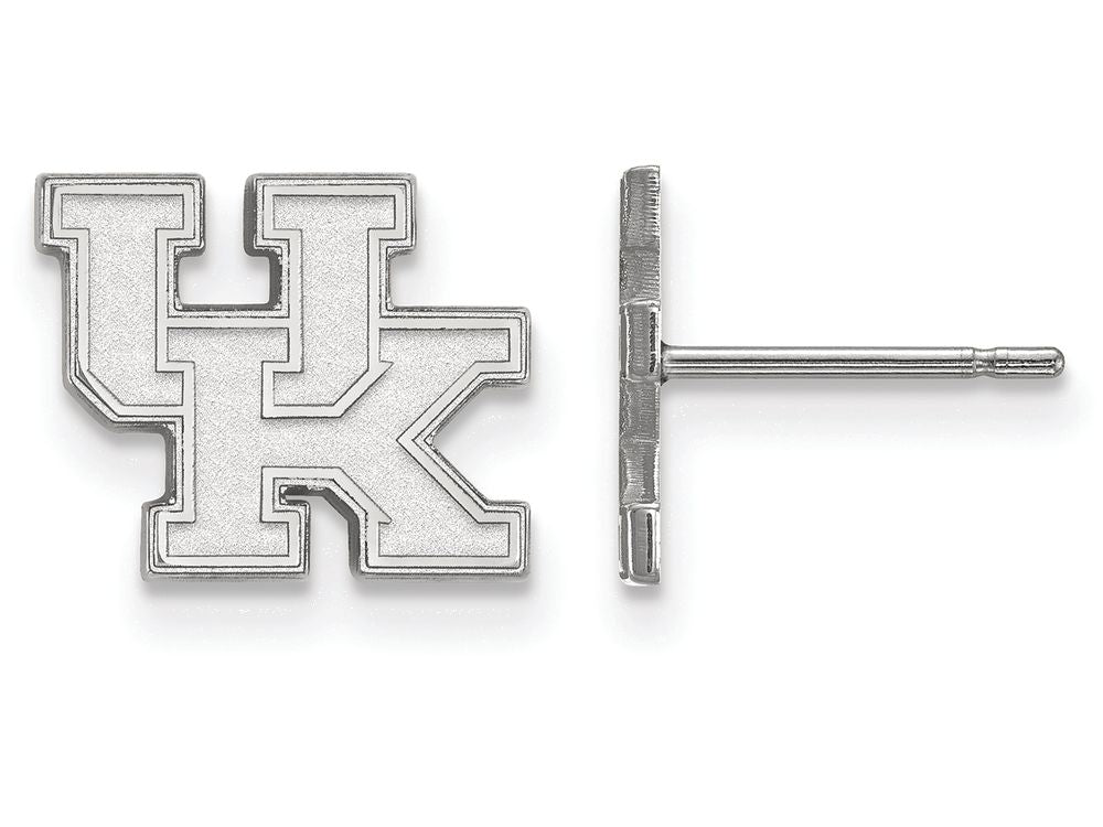14k White Gold Logoart University Of Kentucky Extra Small Post Earrings