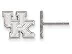 14k White Gold Logoart University Of Kentucky Extra Small Post Earrings
