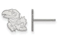 14k White Gold Logoart University Of Kansas Extra Small Post Earrings