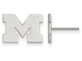14k White Gold Logoart Michigan (univ Of) Extra Small Post Earrings